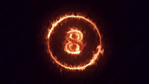 Fiery Countdown Timer with Glowing Numbers