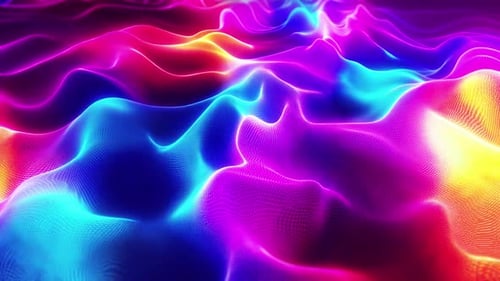 Colorful Waves Looped Background