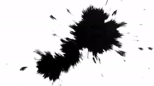 Abstraktion Schwarze Tinte auf Weiß für visuelle Projekte
