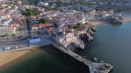 Cascais Palacio Seixas in Portugal drone view