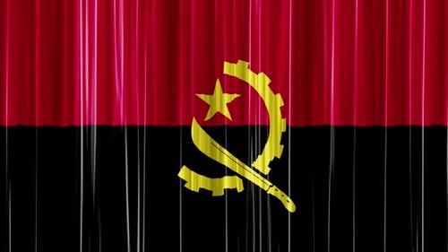 Angola Flag Curtain Wave