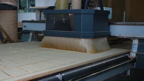 Industrieller CNC-Fräser zum Schneiden von MDF für Möbelteile