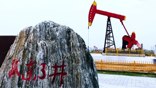 Oil Pump Working in Rural Environment