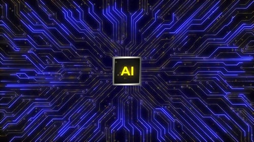 AI Circuit Board Cloud Network IOT Science Digital Data Network Transformation Next Generation