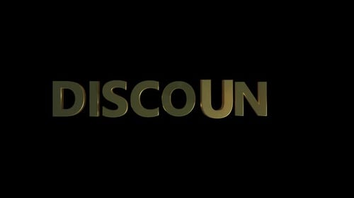 Golden 3D Text Reveal for Discount Promotions