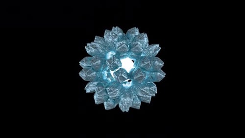 Abstract Magical Blue Sphere Alpha Loop