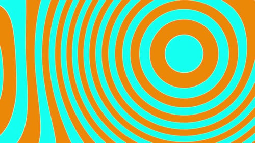 Lackiert animierten VJ Loop-Hintergrund orange mit blauen Zeichen