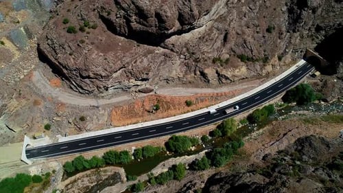Highway and Tunnels in Mountain Valley