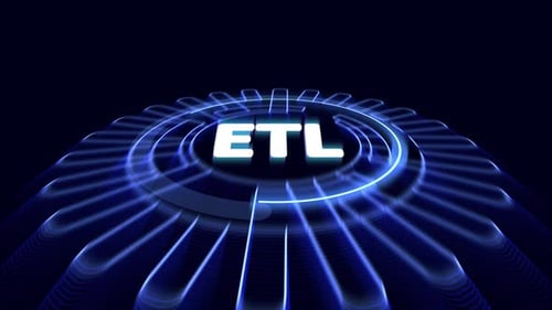 ETL Extract Transform Load concept.