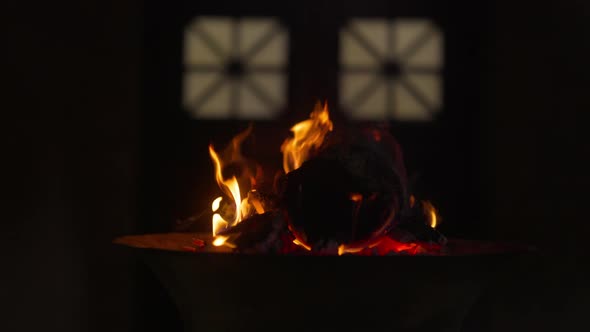 Sacred Eternal Flame in Zoroastrian Fire Temple Atash Behram at the ...