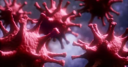 Komplizierte Details eines Virus in einem lebendigen mikroskopischen Universum