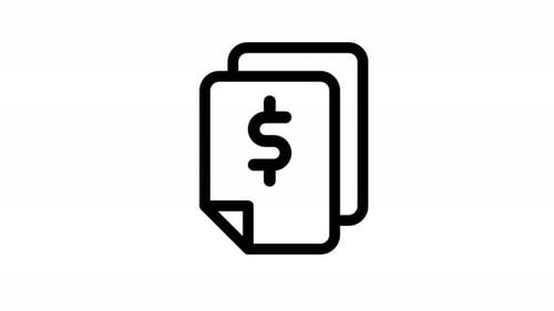 Animated Financial Document Icon for Business Reports