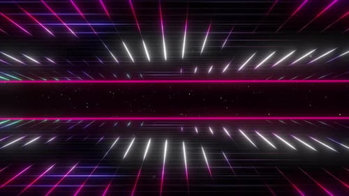 Vintage Retro Animation Background. 80s Retro, Loop Animation Of Retro High Tech Gaming Bg . Sci-fi