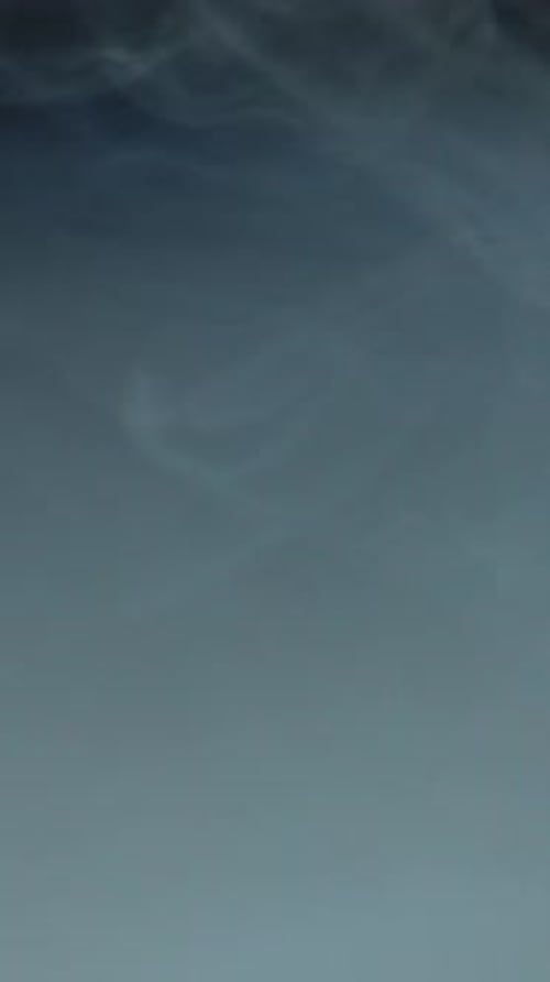 White Smoke Vertical Floating On A Black