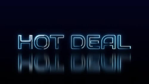 Clean Neon Hot Deal Text Animation