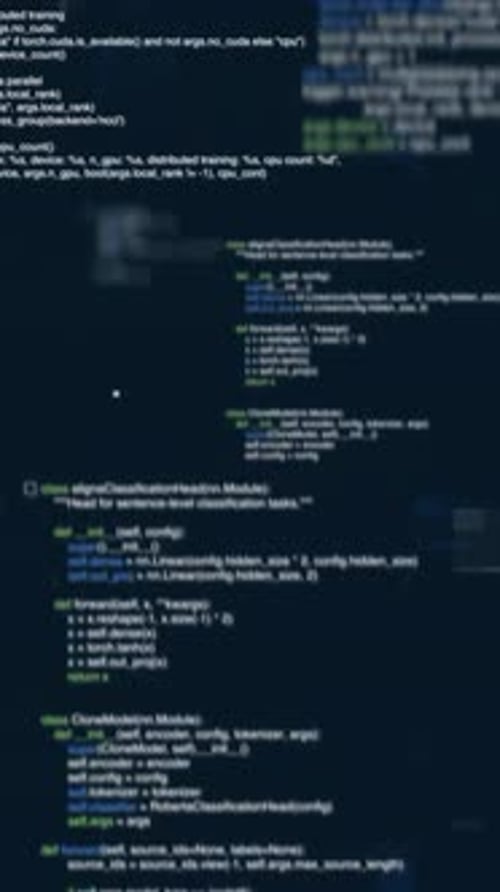 Vertical coding animation