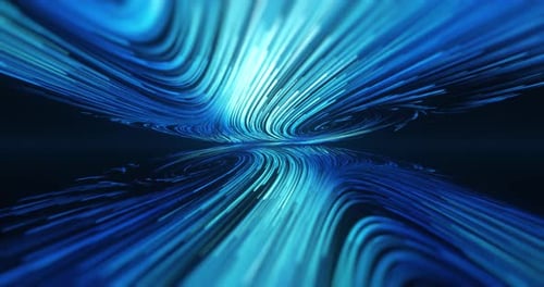 Straînée de lumière bleue futuriste, fond technologique.