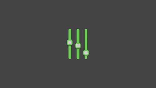 Animated Equalizer Sliders in Flat Design