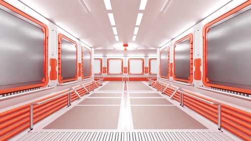 Futuristic Spaceship Interior Design