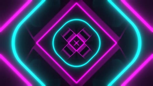 Pink And Cyan Blue Hypnotic Neons Moving Background Vj Loop In 4K