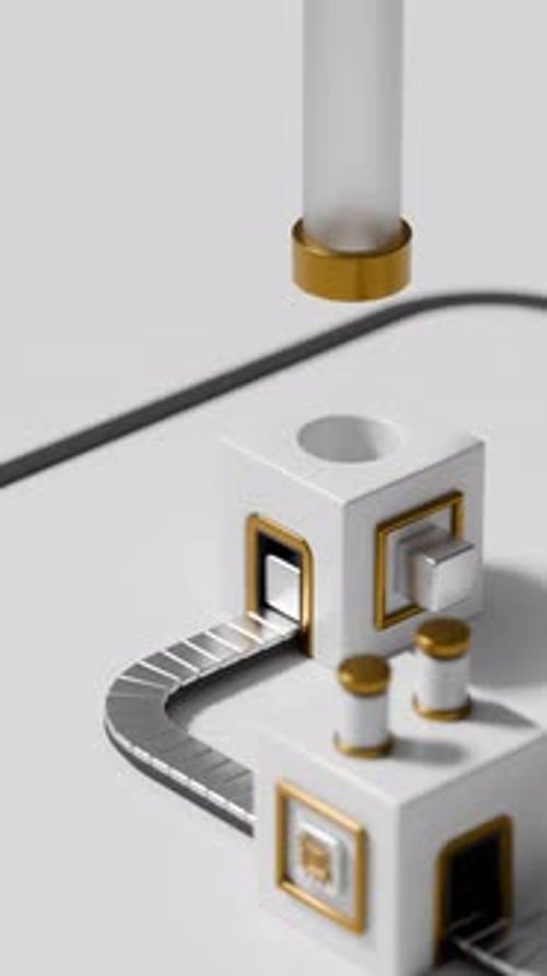 3D Loop Satisfying Logistics Animation