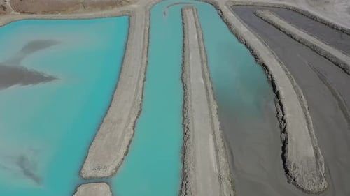 Aerial View Of Tailings Pond At Chrome Mine