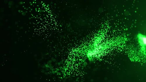 Green Particle Sparks Background V5