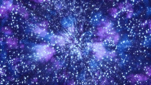 Abstract Blue Purple Space Warp Starfield Animation