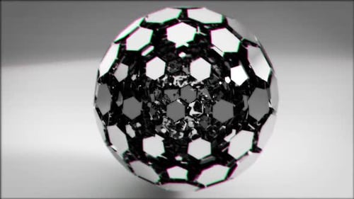 Chrome Tech Sphere entfaltbarer Hintergrund