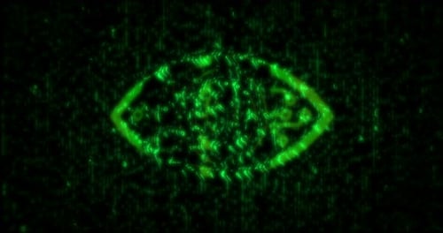 Matrixstil für digitale Augensymbole