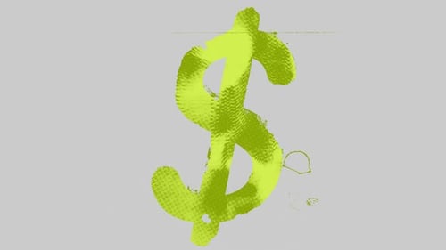 Grunge Glitch Dollar Sign Animation
