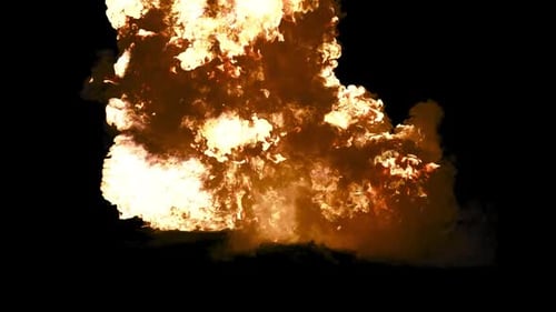 11 Explosionen aus der Luft in der Luft in verschlucktem Rauch HD