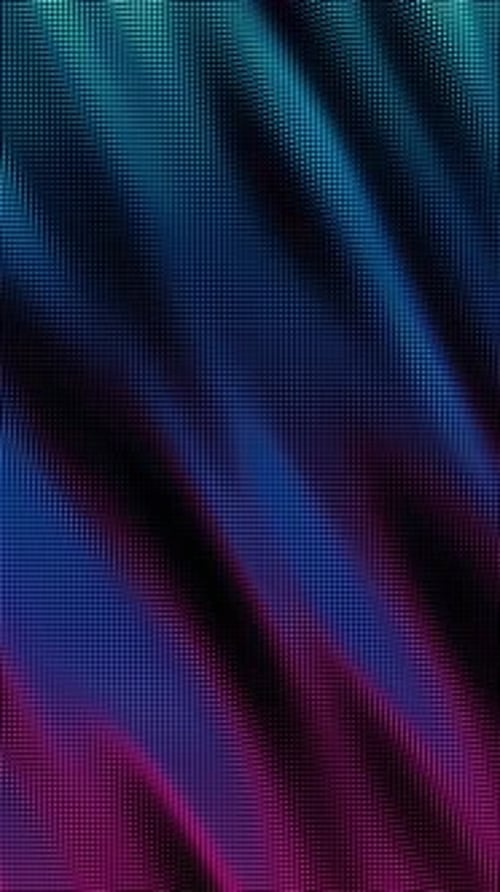 Ondas en bucle de puntos coloridos, datos digitales, salpicadura de puntos, matriz de puntos, interfaz de usuario futurista y suave