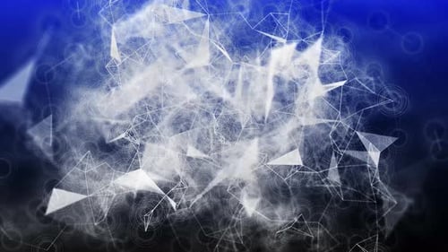 Animated Abstract Network Connection with Geometric Shapes