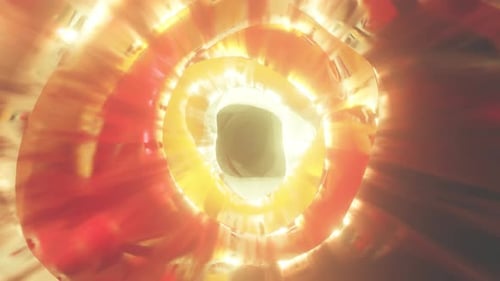 Fundo de loop infinito 3D de túnel interdimensional giratório colorido