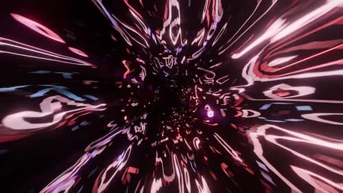 Vj Loop A Mesmerizing Colorful Infinite Tunnel Spirals in Vibrant Neon Lights