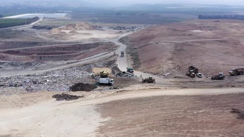 Aerial View of Large Rural Landfill Operation