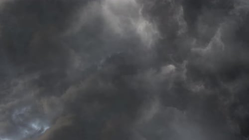 Dramatic Dark Storm Clouds Moving in the Sky
