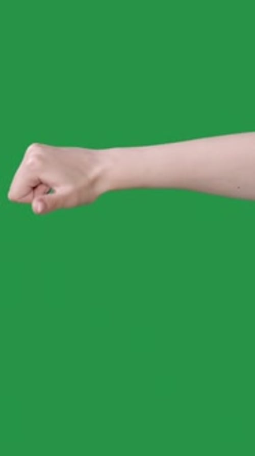 Vertikale Abstimmungsgeste wie Abneigung gegen Hand- und Daumendrehung