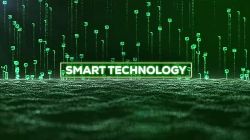 Matrix Binary Code And Smart Technology Word 4 K