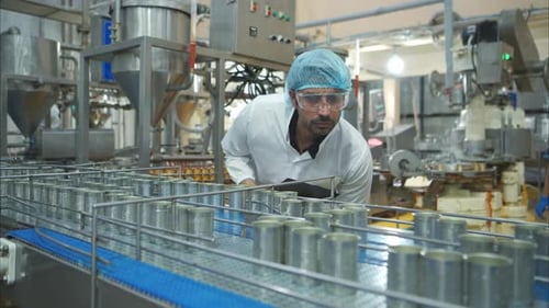 Le superviseur du contrôle de production inspecte et contrôle le fonctionnement de chaque étape