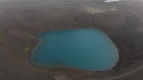 Aerial drone view of the landscape of Iceland