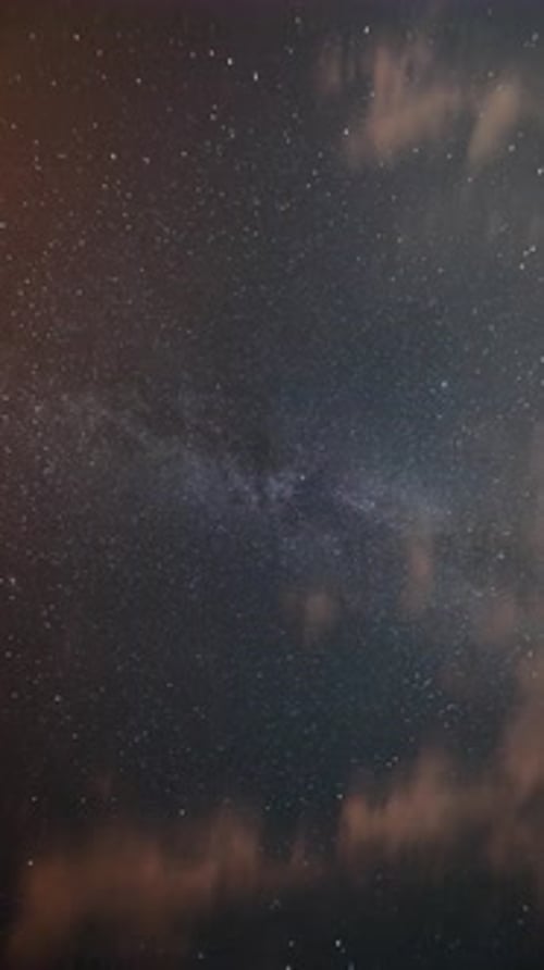 Time-lapse. Milky way in the night starry sky