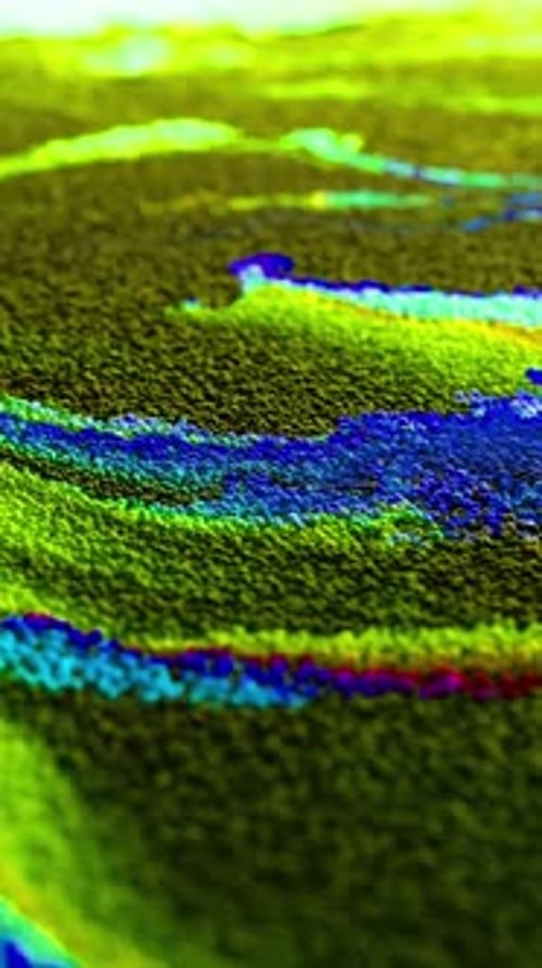 Abstract Particle Flow Background with Colorful Fluid Movement