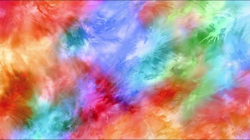 Abstrakte bunte Farbstriche, die über eine malerische Leinwand wirbeln, nahtlose Schleife, handgezeichnet, digital, 4k