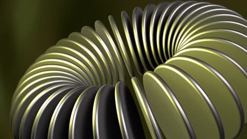 Matriz circular 3D amarela 4K