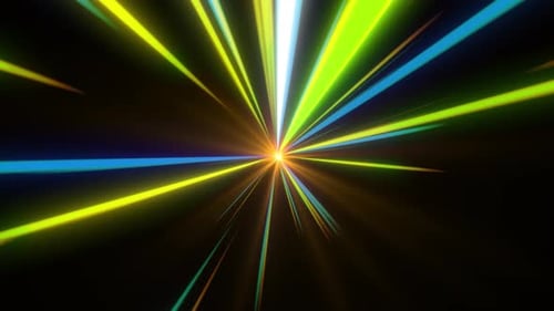 Fondo abstracto de líneas brillantes y coloridas de Spark vj. Animación de bucle de túnel