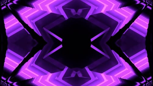 Purple Neon Symmetrical Pulsating Light Background Vj Loop In 4K