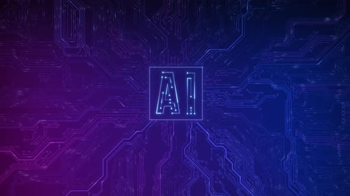 IA, intelligence artificielle et exploration de données, chat, apprentissage en profondeur, technologie des puces informatiques futuriste