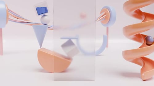 Animación de formas de bucles 3D de Física